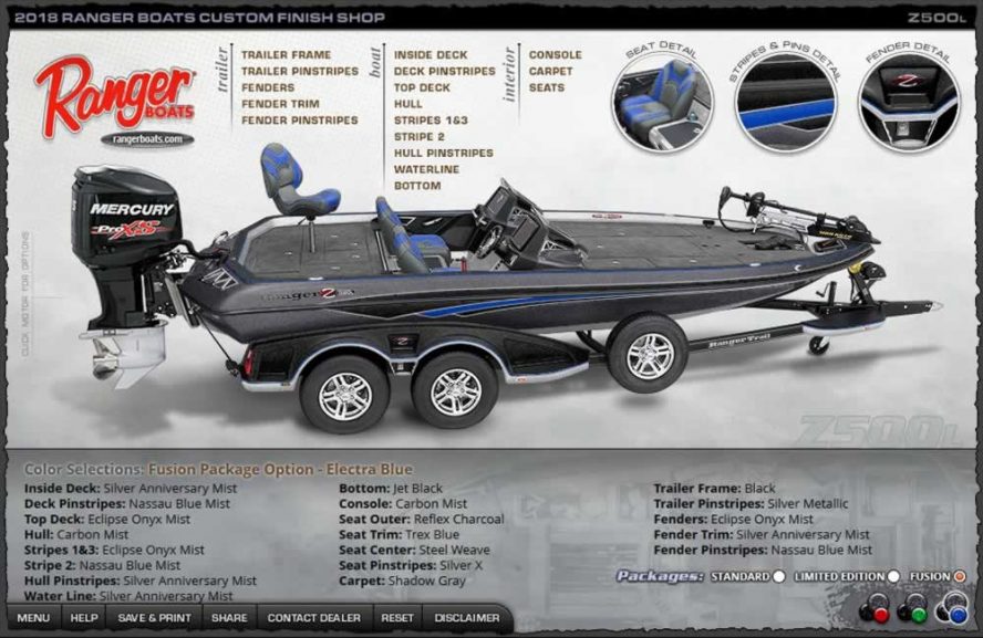 Ranger Boats Z500L - ElectraBlue Fusion