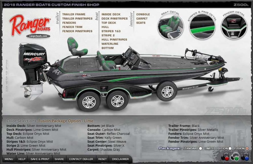 Ranger Boats Z500L - Lime Fusion