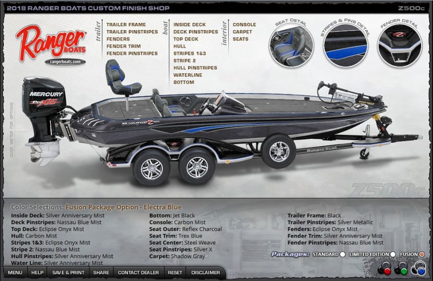 Ranger 2018 Z500c Colors VICS BOATS HOME