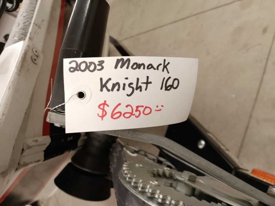 2003 Monark Knight 160 - Mercury 30 Four Stroke Tiller