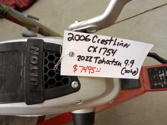 2006 Crestliner CX1754 SC - 2022 Tohatsu 9.9 Four Stroke